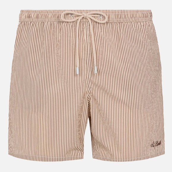 MC2 Saint Barth Seersucker Beige Classic Light Swim Short - Picture 1 of 1